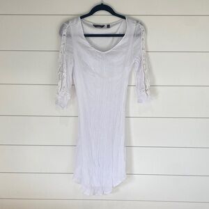 Mlle Gabrielle White Long Sleeve Dress